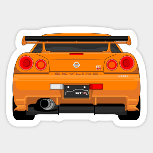 GTR R34 ORANGE Sticker